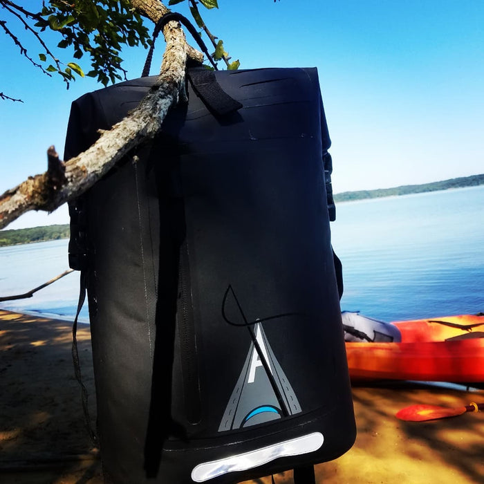 Black Kayakgadgets Branded Dry Bag Backpack