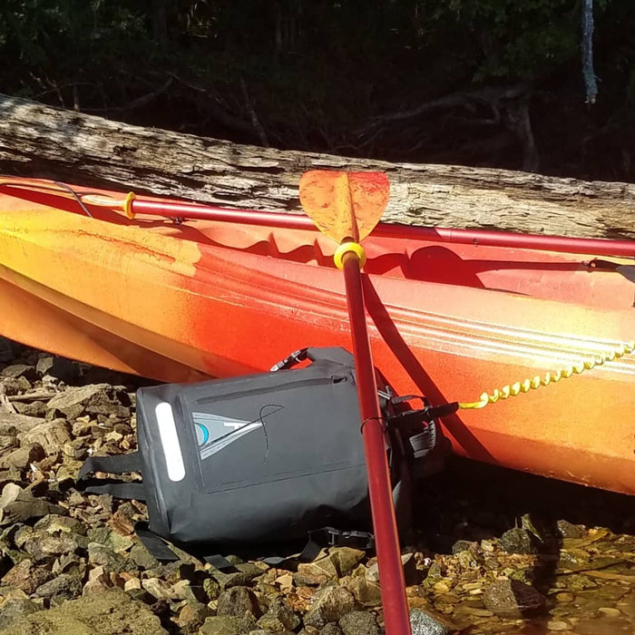 Black Kayakgadgets Branded Dry Bag Backpack