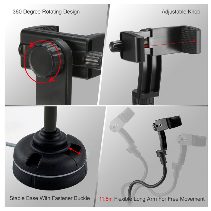 Kayak Phone/Camera Holder with Round Mount Base