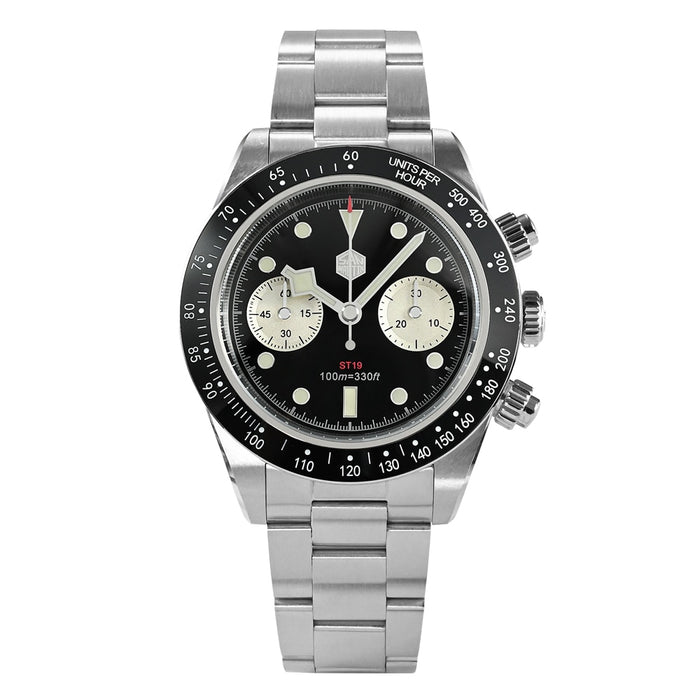 San Martin 40mm 10Bar Stainless Steel Sport Chronograph