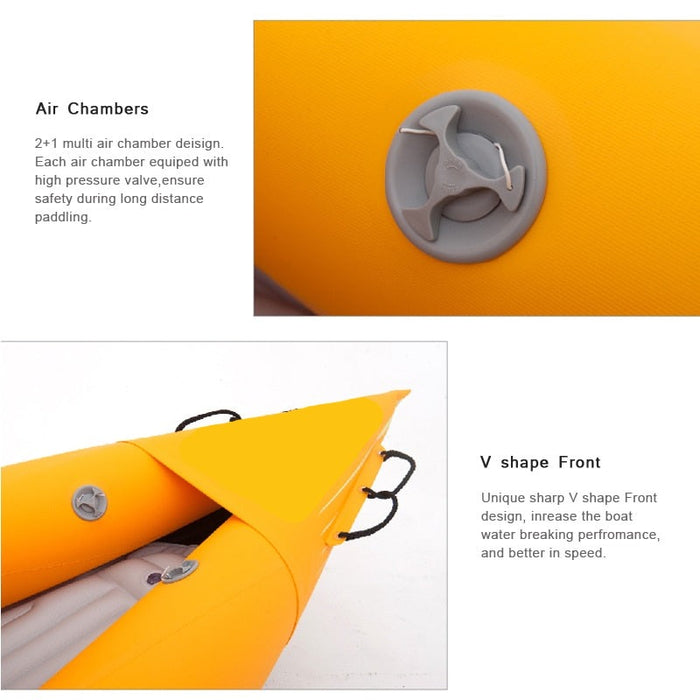 Inflatable Single or Tandem Kayak With Accessories