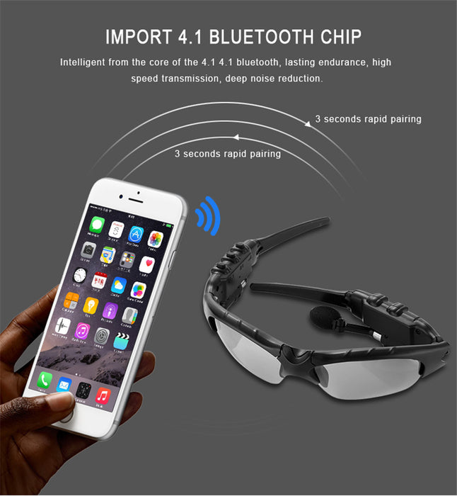 Bluetooth Waterproof Portable Smart Sunglasses Headset