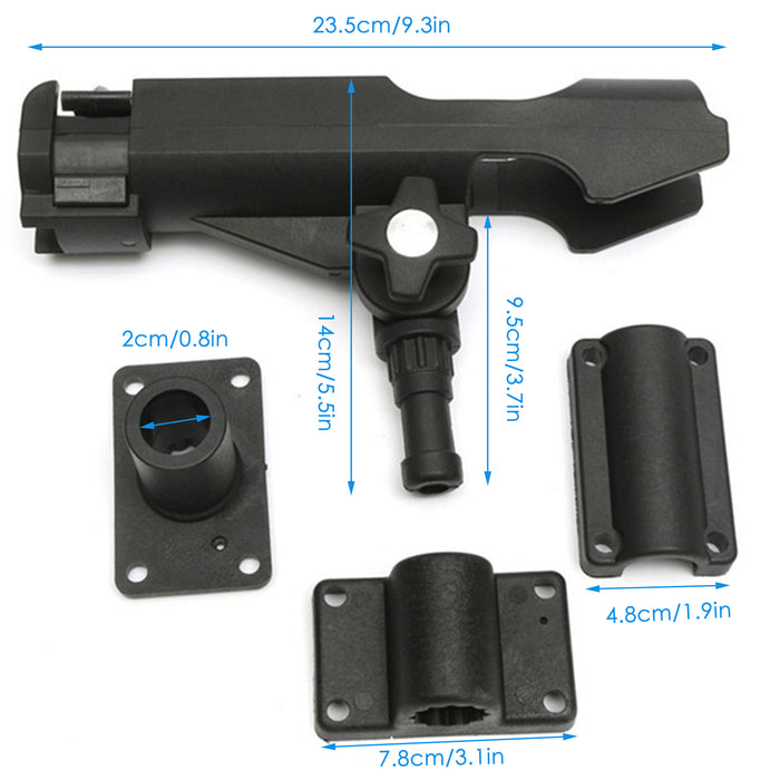 360 Degree Rotatable Rod Holder With Mounting Hardware